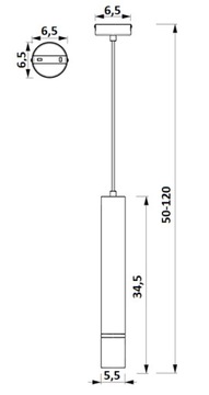 ЛАМПА ОВЕРСВЕТ INCIDE EYE МЕТАЛЛИЧЕСКИЙ СТОЛ GU10 120см PL