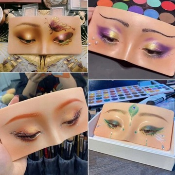 Силиконовая доска для упражнений для макияжа лица.