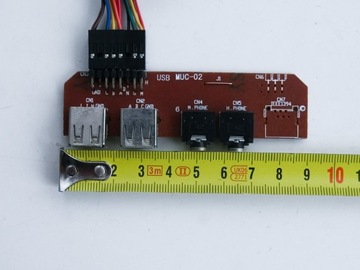 Передняя панель: 2 порта USB + аудио — MUC-02