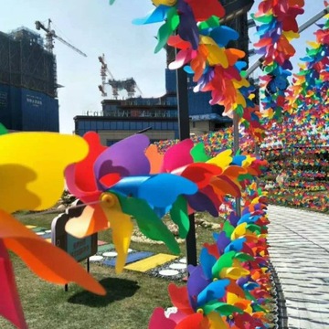 РАЗНОЦВЕТНАЯ МЕЛЬНИЦА, ВЕТРЯНАЯ МЕЛЬНИЦА ДЛЯ ДЕТЕЙ, ДЛЯ ВЕЛОСИПЕДА, ДЛЯ ПРОГУЛКИ В САД, 56 СМ