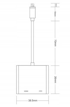 АДАПТЕР Lightning HDMI AV-адаптер iPhone iPad