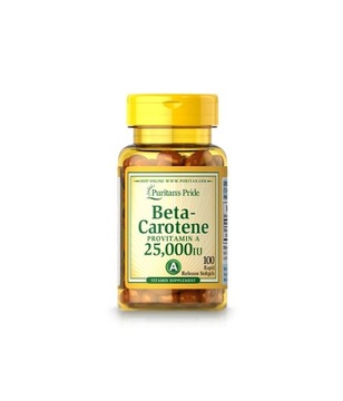PURITAN'S BETA CAROTENE 25000IU 100 SOFTGELS KAROTEN SKÓRA OPALENIZNA