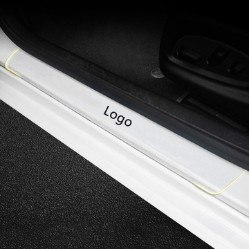 5 przezroczyste naklejki na progi Logo Ford
