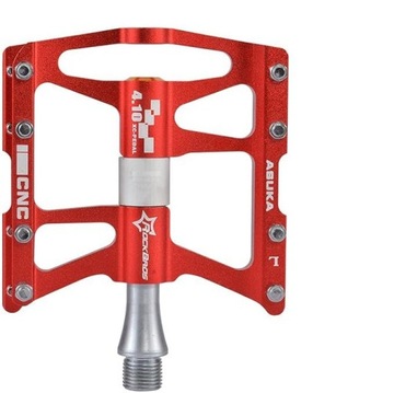Pedały rowerowe 16 pin platformowe 95x90mm ALU ROCKBROS JT410R czerwone