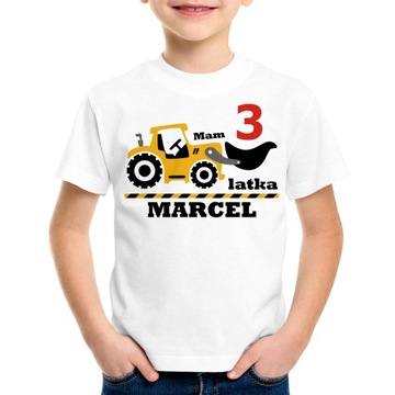 Mam trzy latka, traktor koszulka na urodziny - 3-4