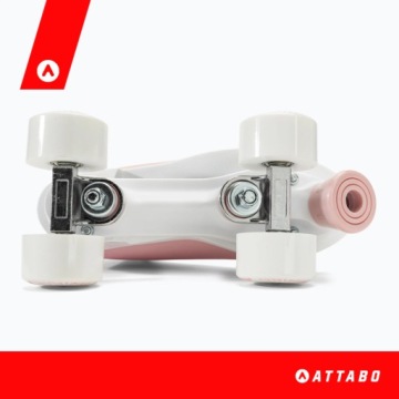 Роликовые коньки ATTABO Serena женские розовые 39 гриф, безопасное торможение