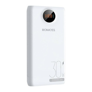 ROMOSS MOCNY DUŻY POWERBANK 20000MAH 2X USB-A USB-C QC PD 30W Z EKRANEM LED