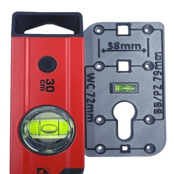 Шаблон шаблона для монтажных дверных ручек двери 72 см и 79 см.