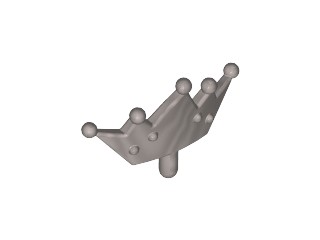 LEGO 33322 Korona Diadem Flat Silver 1 szt. NOWA