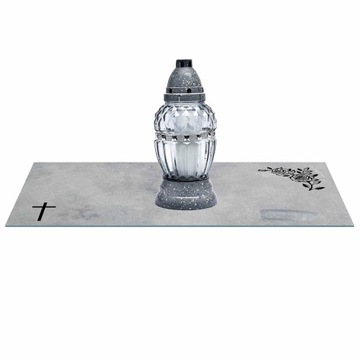 SZKLANA PODSTAWKA POD ZNICZE 60x20cm 497c