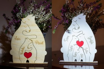 Деревянные плюшевые мишки головоломка СЕМЕЙНЫЙ детский плюшевый мишка День защиты детей Мама, мама, папа