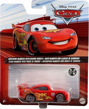 ZYGZAK Błyskawica Lightning McQueen with Racing Wheels 95 Auta Cars Mattel