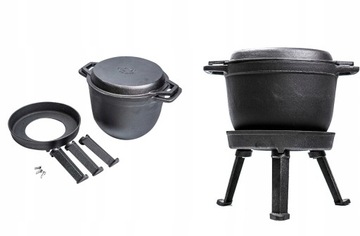 ЧУГУННАЯ ШАФТА 10Л ВЕНГЕРСКАЯ ОХОТНИЧЬЯ КОРЗИНА ГЛУБОКАЯ СКОВОРОДА 3в1 БЕСПЛАТНО