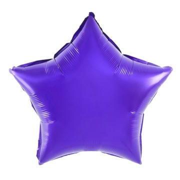 Balon foliowy fioletowa gwiazda 45cm 18cali na hel