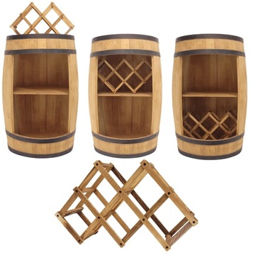 RGB LED барная бочка с винной подставкой, СВЕТЛЫЙ ДУБ