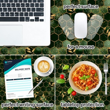 Коврик защитный 120х60 для стола Green Hexagons