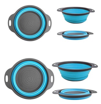 AG659J СИЛИКОНОВЫЙ ДУРШРУГ. СКЛАДНЫЕ 2 ШТ. СИНИЕ