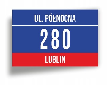 Tabliczka Tablica ADRESOWA ALUMINIOWA Numer domu