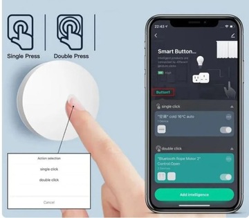INTELIGENTNY PRZYCISK WIFI TUYA ZIGBEE ZMIANA SCEN ALEXA GOOGLE HOME