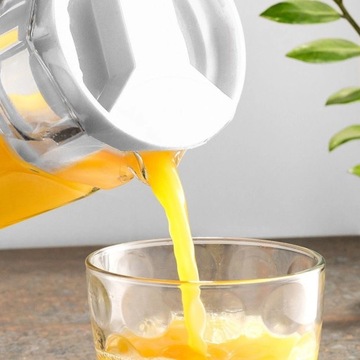 СТЕКЛЯННЫЙ КУВШИН ДЛЯ НАПИТКОВ СОК ЛИМОНАД С КРЫШКОЙ 1,5 Л 139289