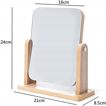 Прямоугольное деревянное косметическое зеркало L7BR