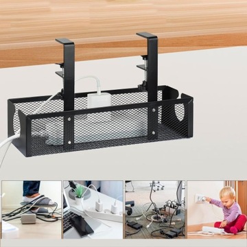 КАБЕЛЬНЫЙ ОРГАНАЙЗЕР КАБЕЛЬНЫЙ КАНАЛ ПОД СТАЛЬНЕЙ, ЧЕРНЫЙ, РЕГУЛИРУЕМЫЙ