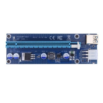 Riser rev 009S Gold USB 3.0 PCI-E 1x-16x 6PIN SATA