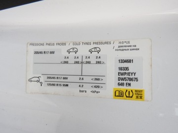 CITROEN DS3 09-14 EWP / EYY KAPOTA KRYT MOTORU