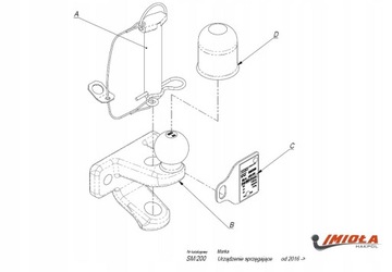 БУКСИРОВОЧНЫЙ КРЮК ШАРИКОВЫЙ СО ШТИФТОМ КРЮКА С ПРОЙМОЙ