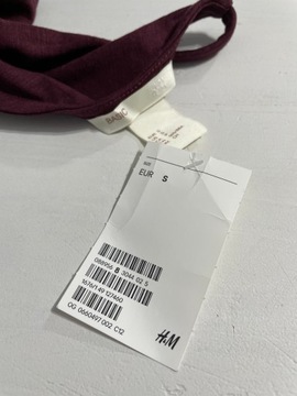64 letnia fioletowa upały zwiewna nowa H&M klasyczna S bawełna urocza