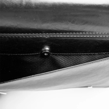 Skórzana teczka męska na ramię laptopa czarna - Pavone Nero Treviso 2232 BL