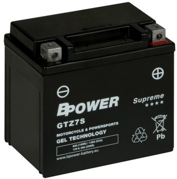 Akumulator żelowy BPower GTZ7S 6Ah 130A YTZ7S