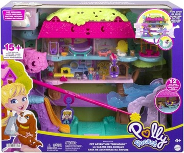 ZESTAW POLLY POCKET PRZYGODY ZWIERZĄTEK DOMEK LALKI AKCESORIA DLA DZIECI