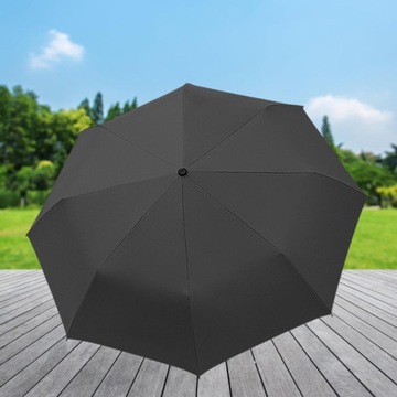 Mini parasole Automatyczny parasol podróżny w kolorze czarnym
