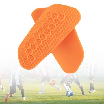 1 пара футбольных щитков для голени, защитное оборудование для мужчин, оранжевого цвета