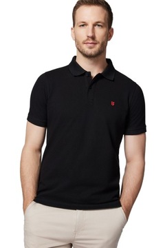 Koszulka Polo z Bawełny Męska Czarna Próchnik PM3 4XL