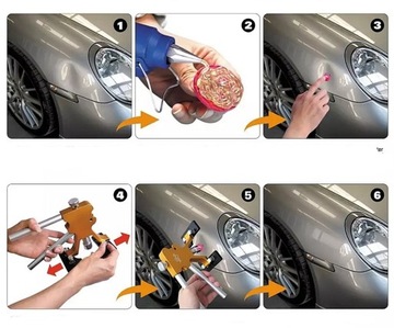 Набор инструментов PDR для удаления вмятин на кузове и ремонта вмятин на автомобиле.