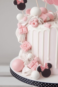 Zestaw Dekoracje na Tort Myszka Minnie Mini 17 El.