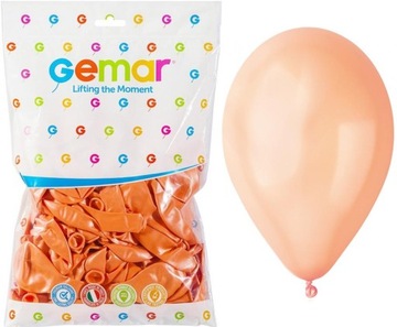 BALONY Metalizowane ŁOSOSIOWE 26cm 100szt GEMAR
