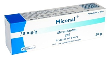 MICONAL 20 mg/g lek żel na grzybicę skóry 30 g