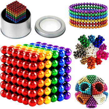Kolorowe Kulki Magnetyczne 5mm 125el.+BOX NEOCUBE