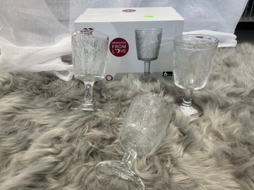 KOMPLET KIELISZKÓW NA NÓŻCE 6x350ML