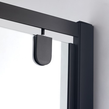 Черные дверцы душа Zoe 80 см 6 мм