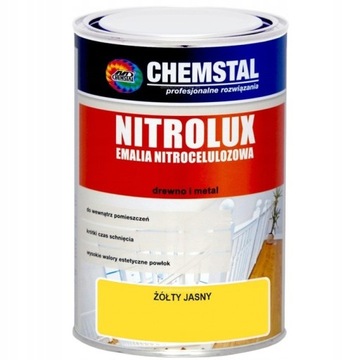 Emalia nitro NITROLUX Żółta średnia 1L Chemstal
