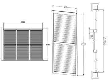 Раздвижная глухая стеновая панель для перголы Kea - серая 370см (KEA 4м)