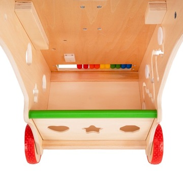 Деревянные ходунки-интерактивные толкатели для детей KiddyMoon WK-002