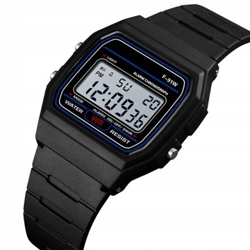 РЕТРО F-91W ВИНТАЖНЫЕ МУЖСКИЕ ЧАСЫ УНИСЕКС КЛАССИКА F91 СЕКундОН-БУДИЛЬНИК-БУДИЛЬНИК