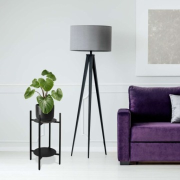 Kwietnik metalowy loftowy SAMIR RUSTIC czarny