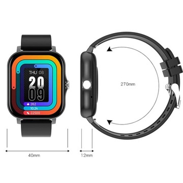 SMARTWATCH ЧАСЫ ПОЛЬСКОЕ МЕНЮ ВЫЗОВЫ СПОРТИВНЫЕ СМАРТ-ЧАСЫ ЖЕНСКИЕ ЧЕРНЫЕ