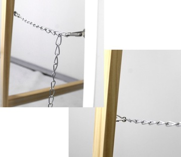 БОЛЬШОЕ ЗЕРКАЛО ДЕРЕВЯННОЕ, 160 СМ, БЕЛАЯ РАМА